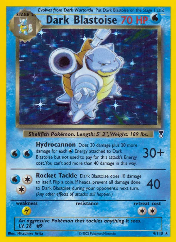 Dark Blastoise #4 Legendary Collection Pokemon card