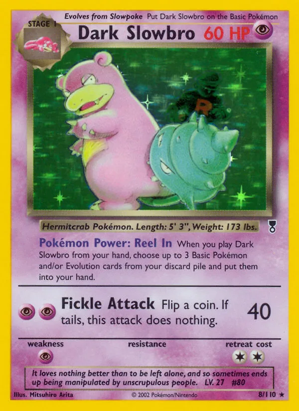Dark Slowbro #8 Legendary Collection Pokemon card