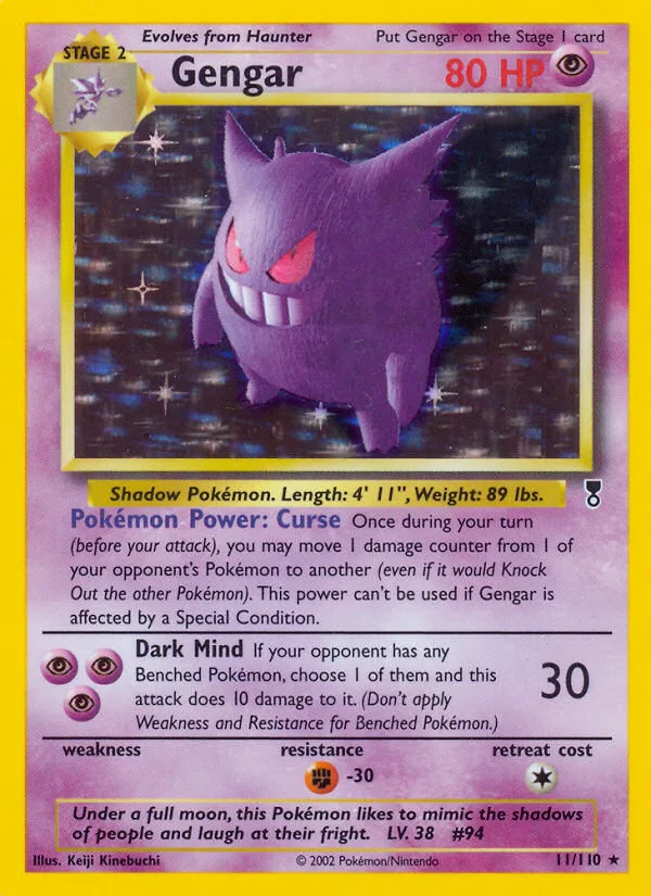Gengar #11 Legendary Collection Pokemon card
