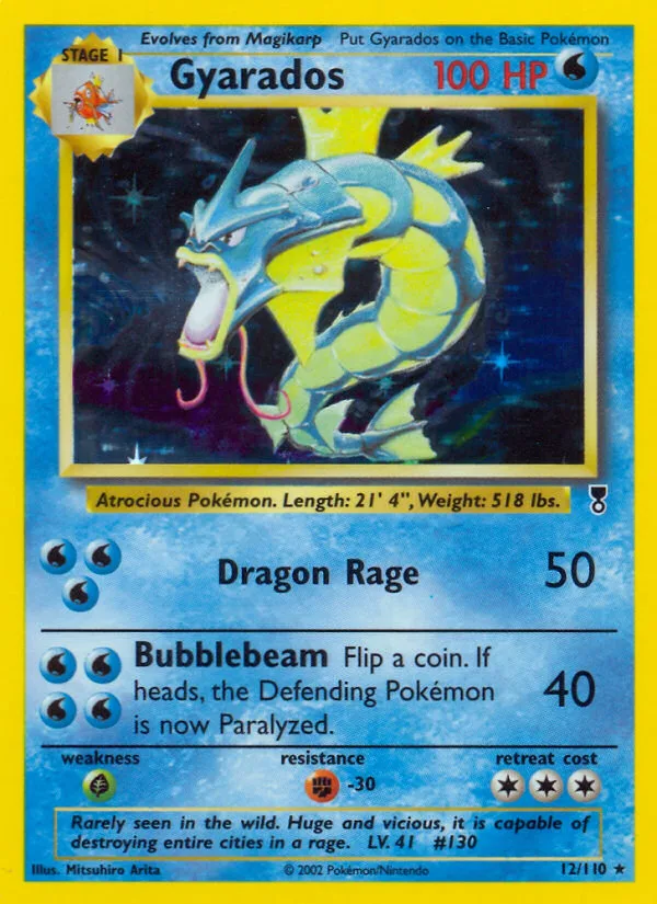 Gyarados #12 Legendary Collection Pokemon card