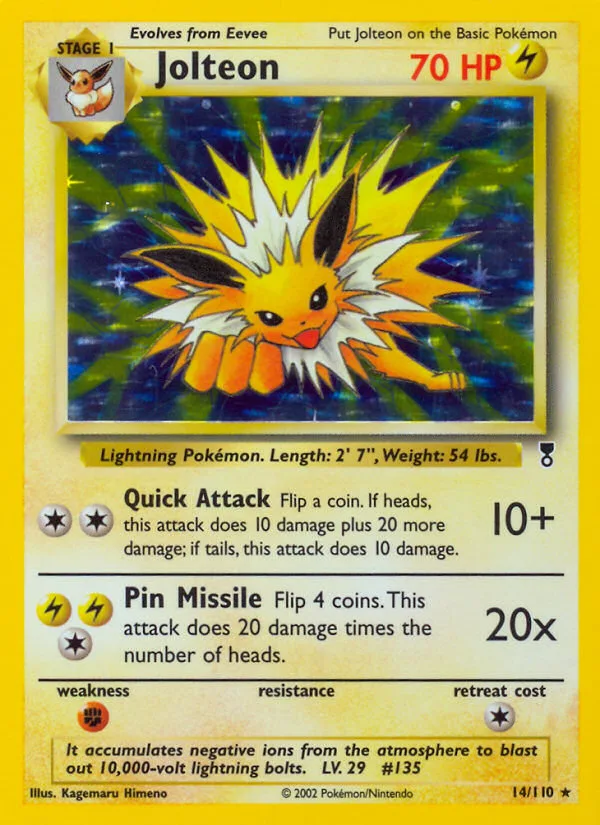 Jolteon #14 Legendary Collection Pokemon card