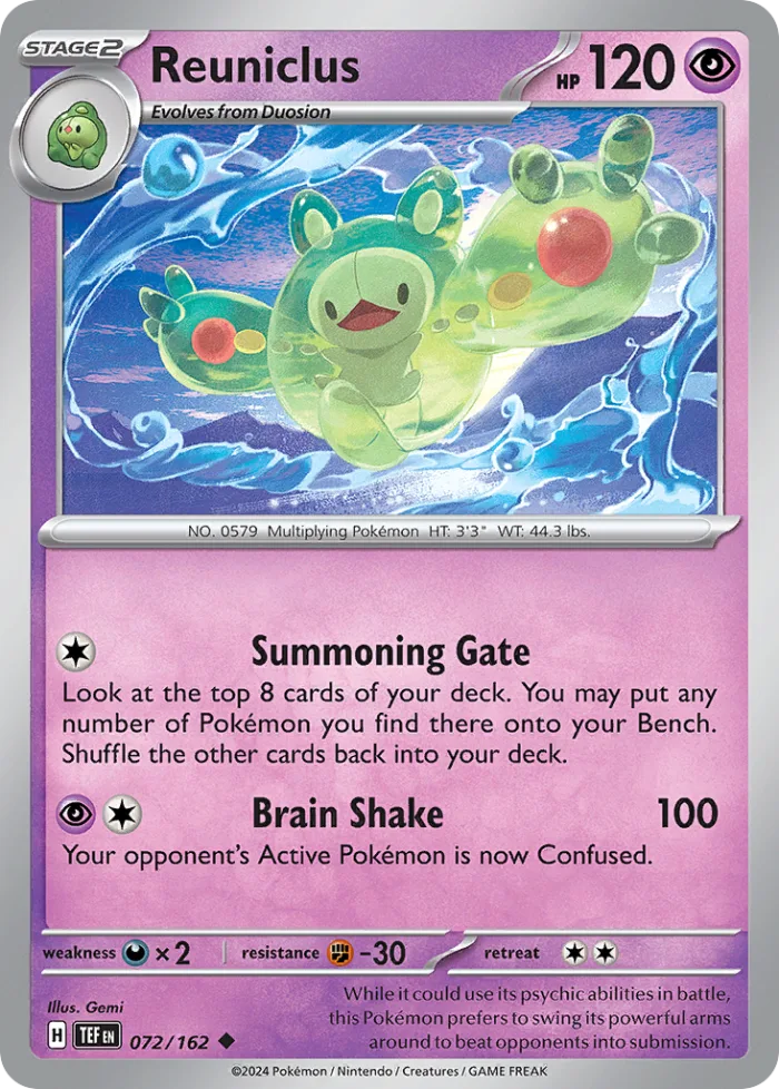 Reuniclus #72 Temporal Forces Pokemon card