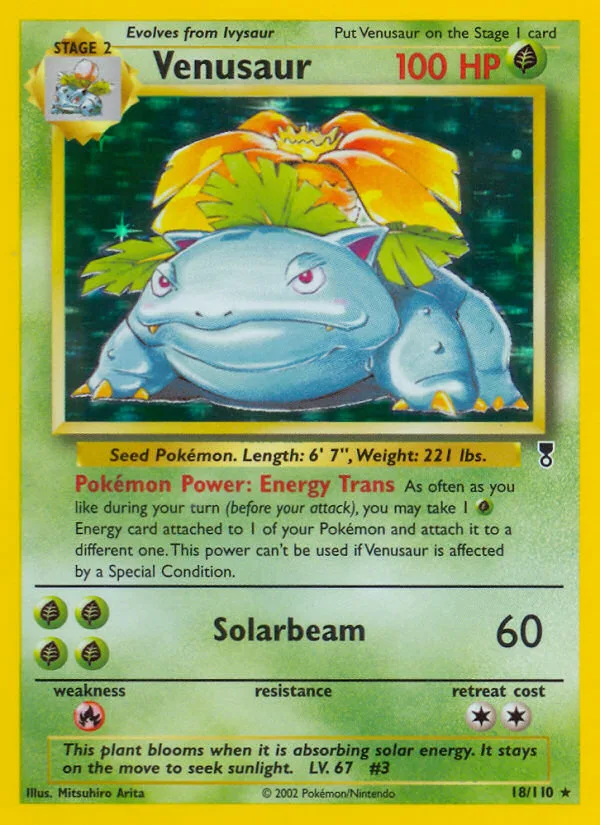 Venusaur #18 Legendary Collection Pokemon card