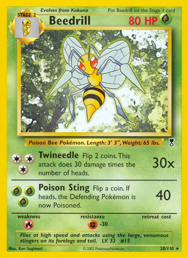 Beedrill #20 Legendary Collection Pokemon card
