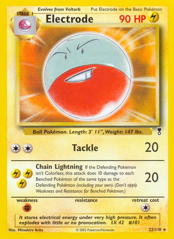 Electrode #22 Legendary Collection Pokemon card