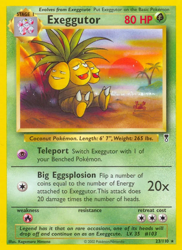 Exeggutor #23 Legendary Collection Pokemon card