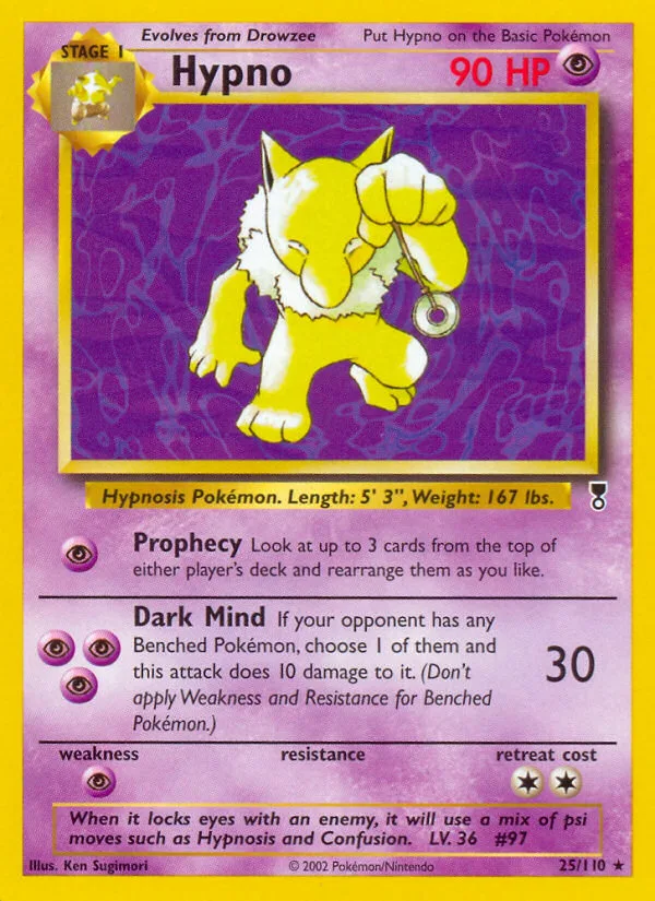 Hypno #25 Legendary Collection Pokemon card