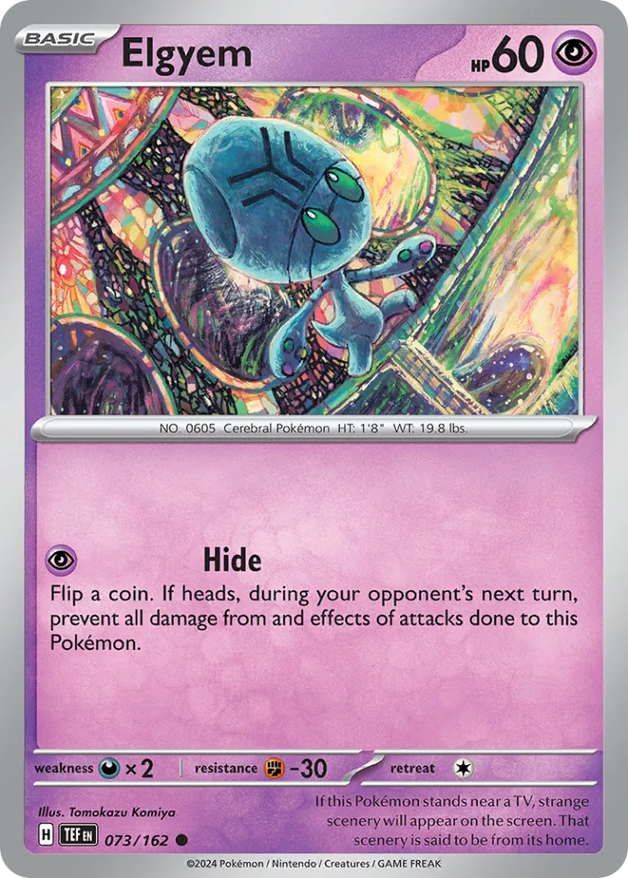 Elgyem #73 Temporal Forces Pokemon card