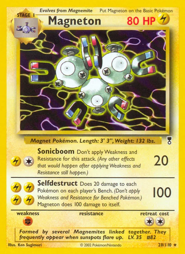 Magneton #28 Legendary Collection Pokemon card