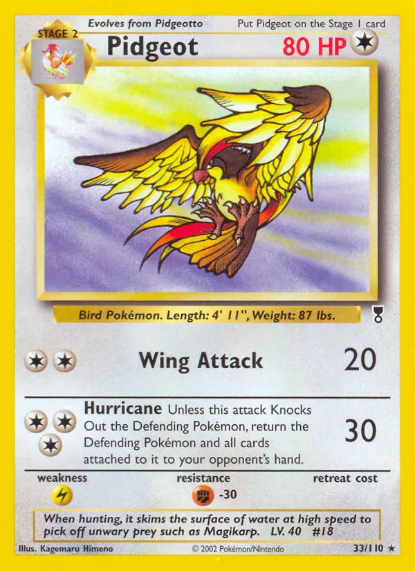 Pidgeot #33 Legendary Collection Pokemon card
