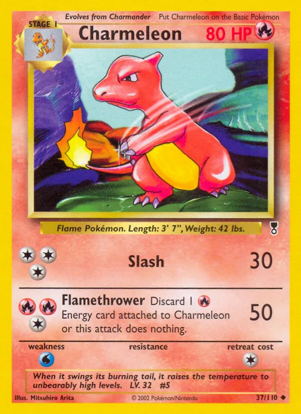 Charmeleon #37 Legendary Collection Pokemon card