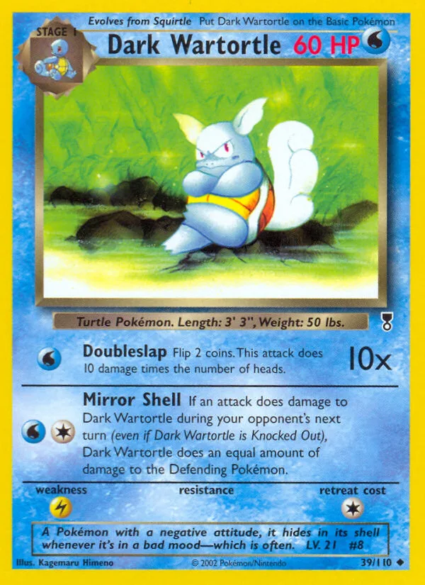 Dark Wartortle #39 Legendary Collection Pokemon card