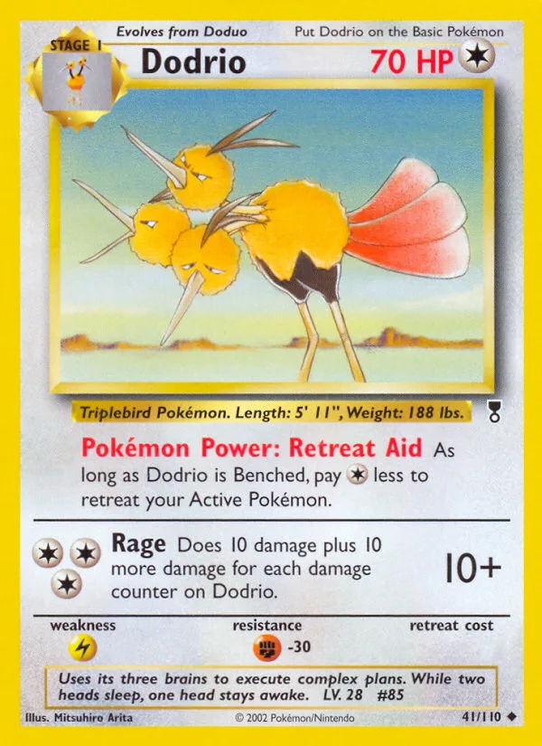 Dodrio #41 Legendary Collection Pokemon card