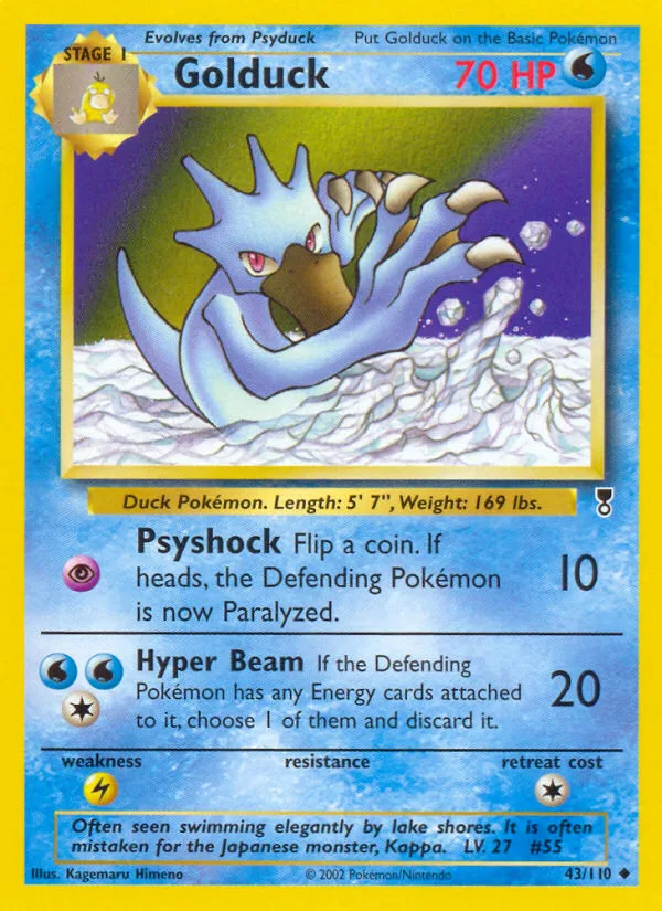 Golduck #43 Legendary Collection Pokemon card