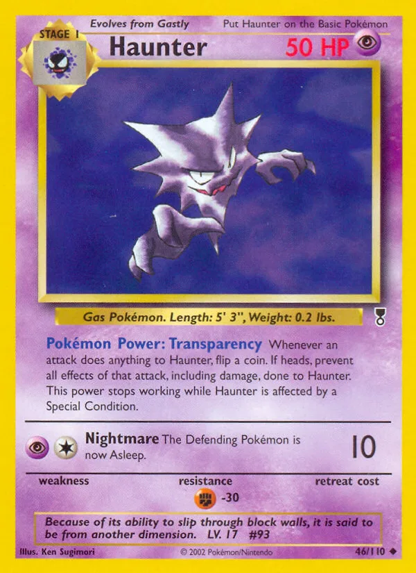 Haunter #46 Legendary Collection Pokemon card