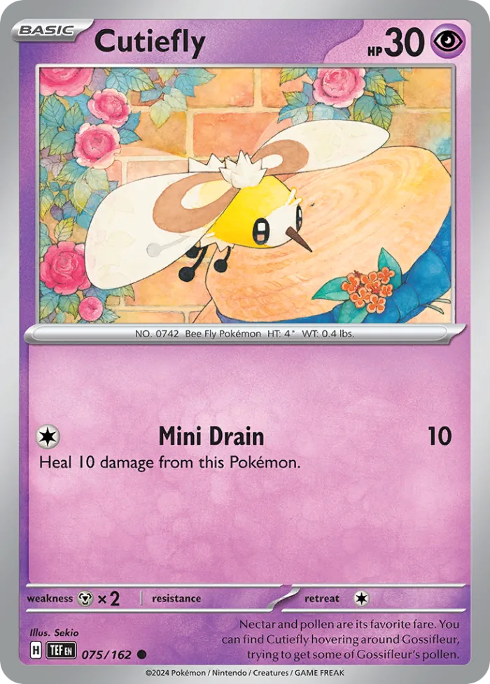 Cutiefly #75 Temporal Forces Pokemon card