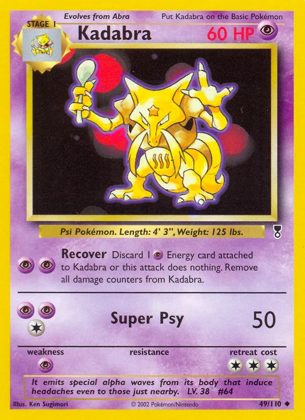 Kadabra #49 Legendary Collection Pokemon card