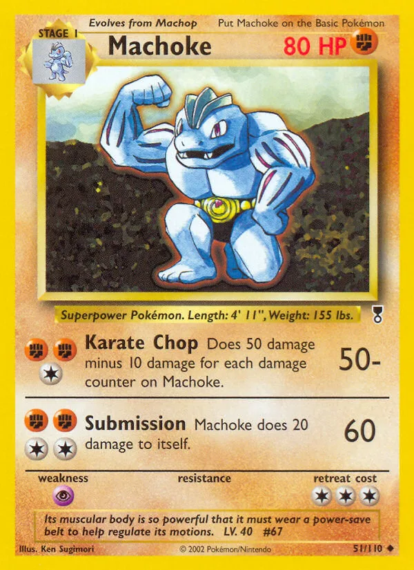 Machoke #51 Legendary Collection Pokemon card