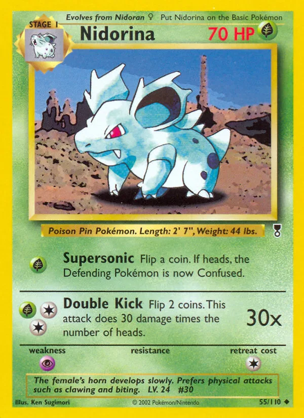 Nidorina #55 Legendary Collection Pokemon card
