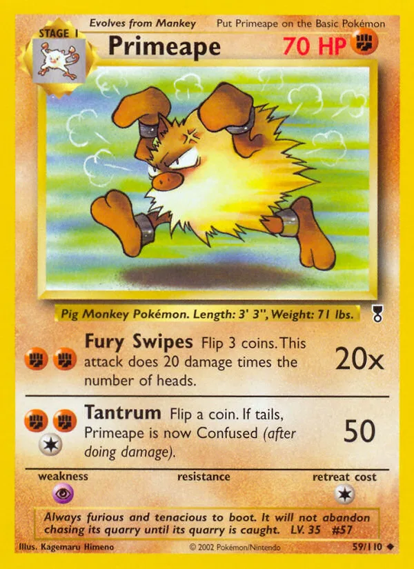 Primeape Legendary Collection card