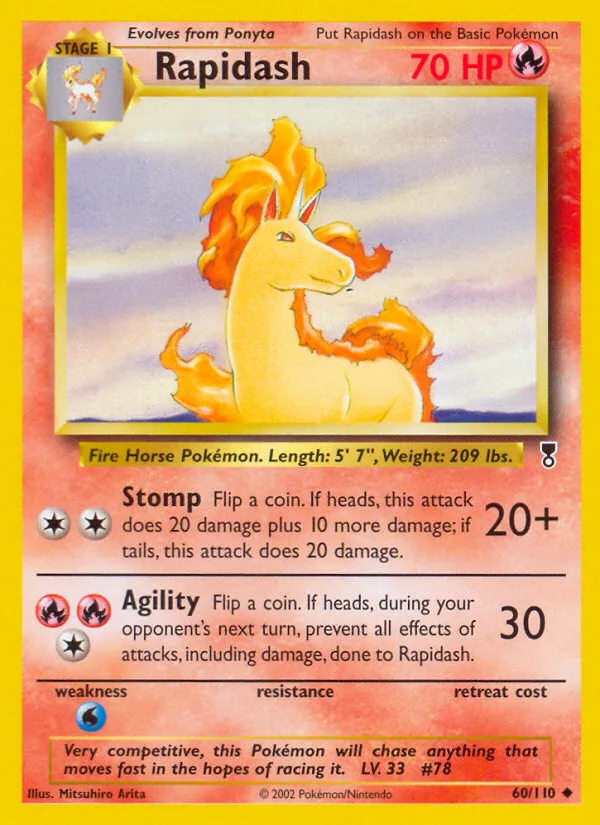 Rapidash #60 Legendary Collection Pokemon card