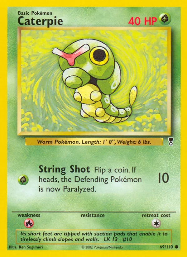 Caterpie #69 Legendary Collection Pokemon card