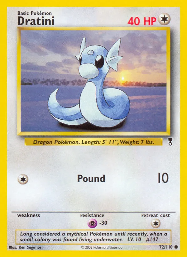 Dratini #72 Legendary Collection Pokemon card