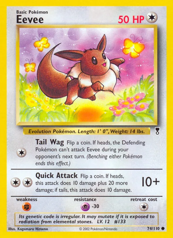 Eevee #74 Legendary Collection Pokemon card