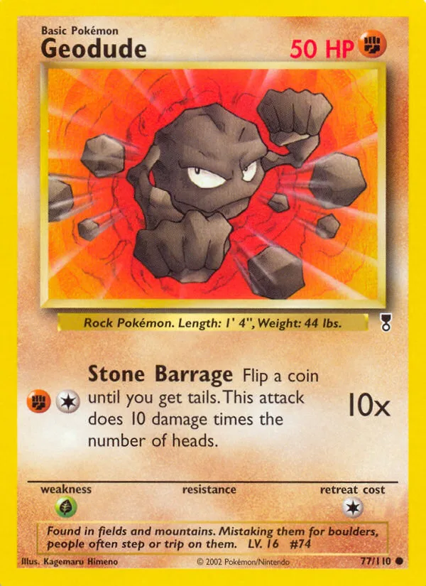 Geodude #77 Legendary Collection Pokemon card