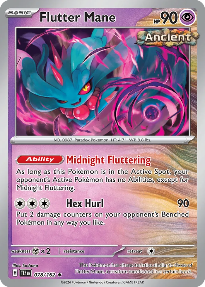 Flutter Mane #78 Temporal Forces Pokemon card