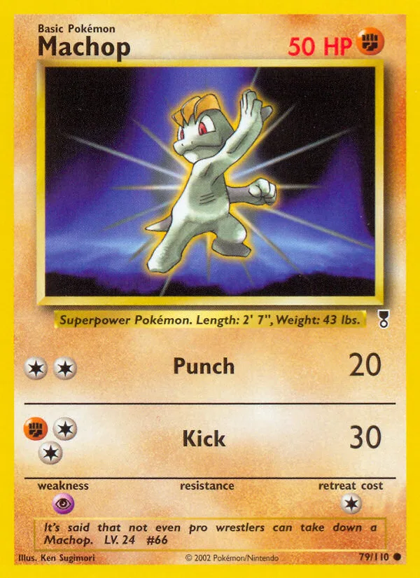 Machop #79 Legendary Collection Pokemon card