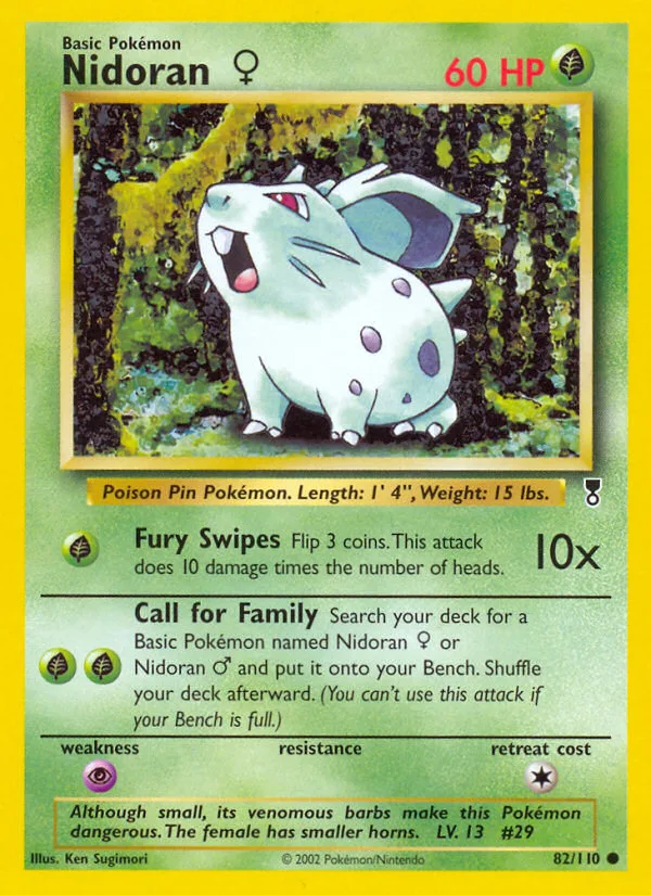 Nidoran ♀ #82 Legendary Collection Pokemon card