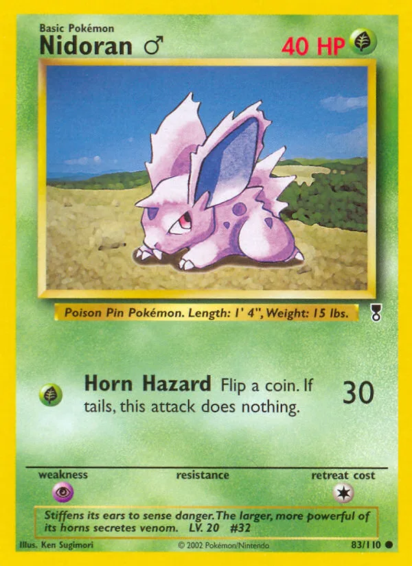 Nidoran ♂ Legendary Collection card