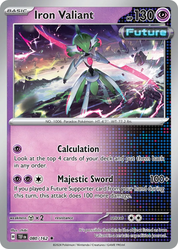 Iron Valiant #80 Temporal Forces Pokemon card