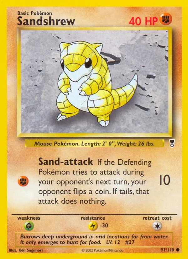 Sandshrew Legendary Collection card