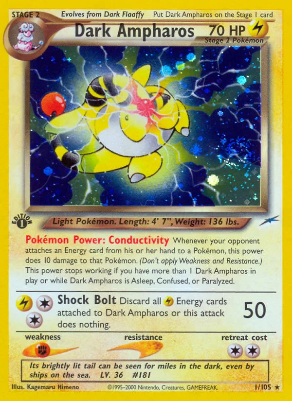 Dark Ampharos #1 Neo Destiny Pokemon card