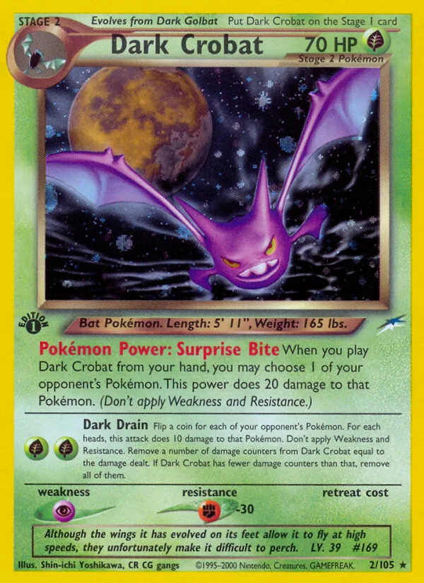 Dark Crobat #2 Neo Destiny Pokemon card