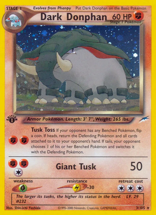 Dark Donphan #3 Neo Destiny Pokemon card