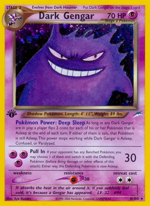 Dark Gengar #6 Neo Destiny Pokemon card