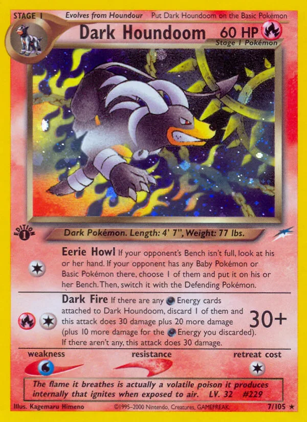 Dark Houndoom #7 Neo Destiny Pokemon card