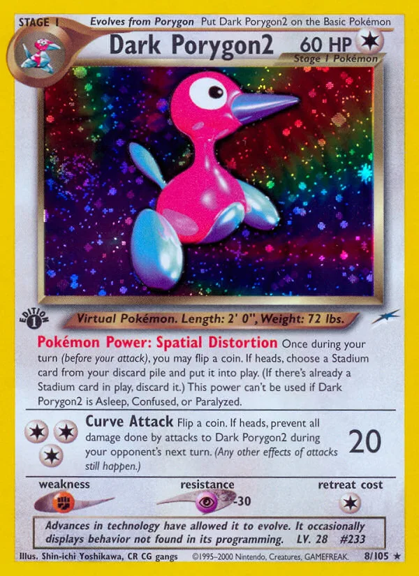 Dark Porygon2 #8 Neo Destiny Pokemon card