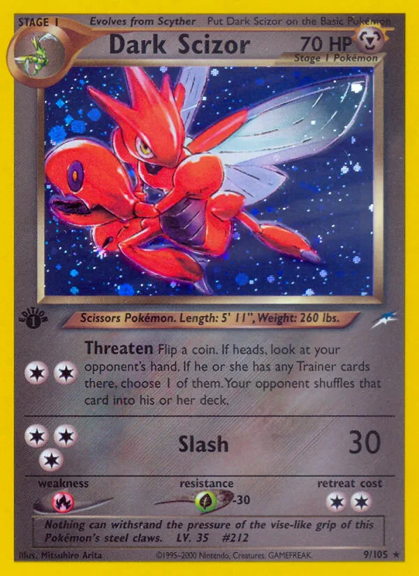 Dark Scizor #9 Neo Destiny Pokemon card
