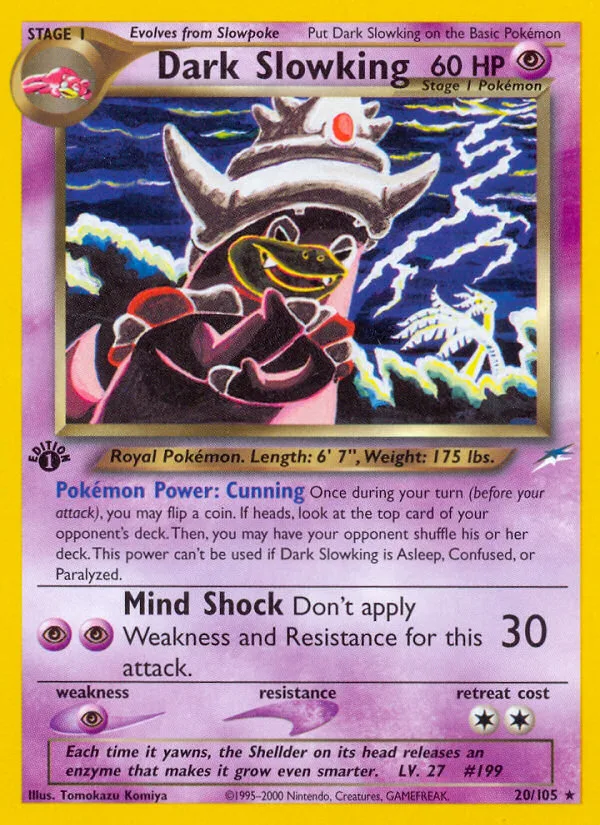 Dark Slowking #20 Neo Destiny Pokemon card