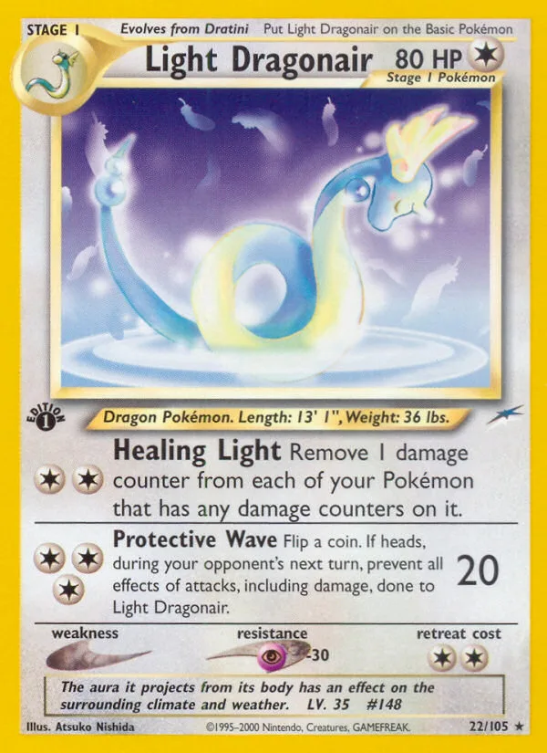 Light Dragonair #22 Neo Destiny Pokemon card