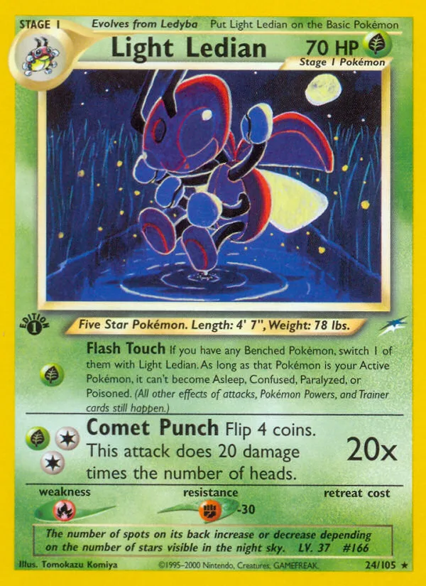 Light Ledian #24 Neo Destiny Pokemon card