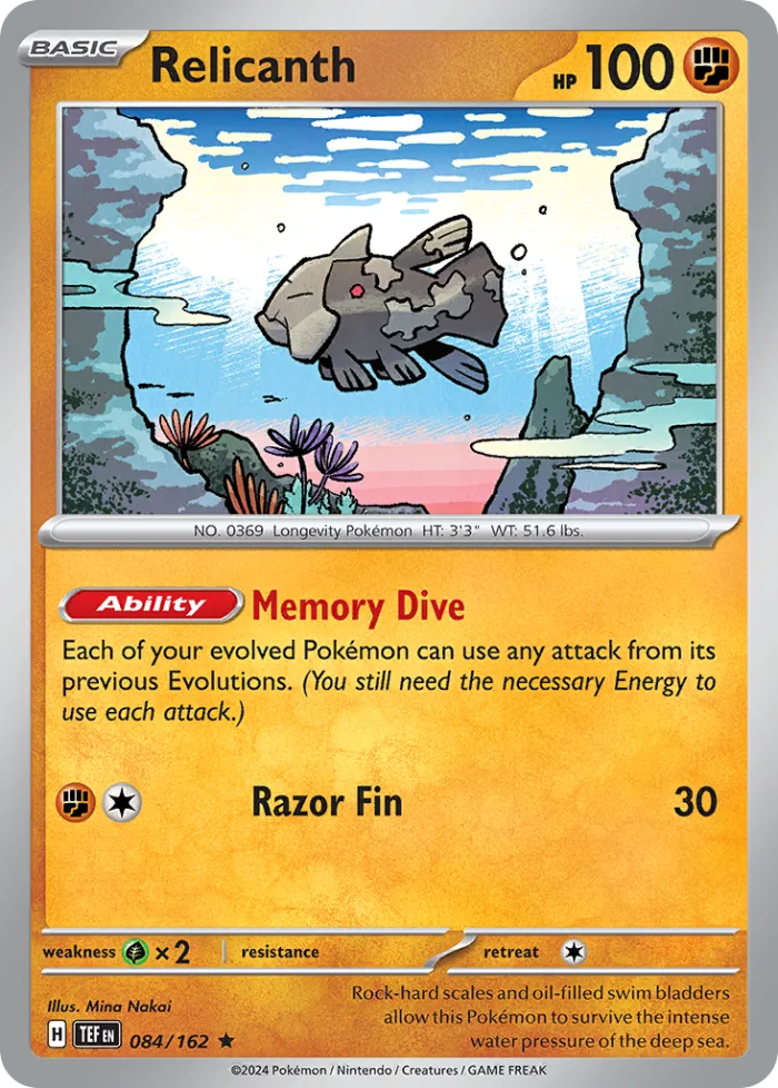 Relicanth #84 Temporal Forces Pokemon card