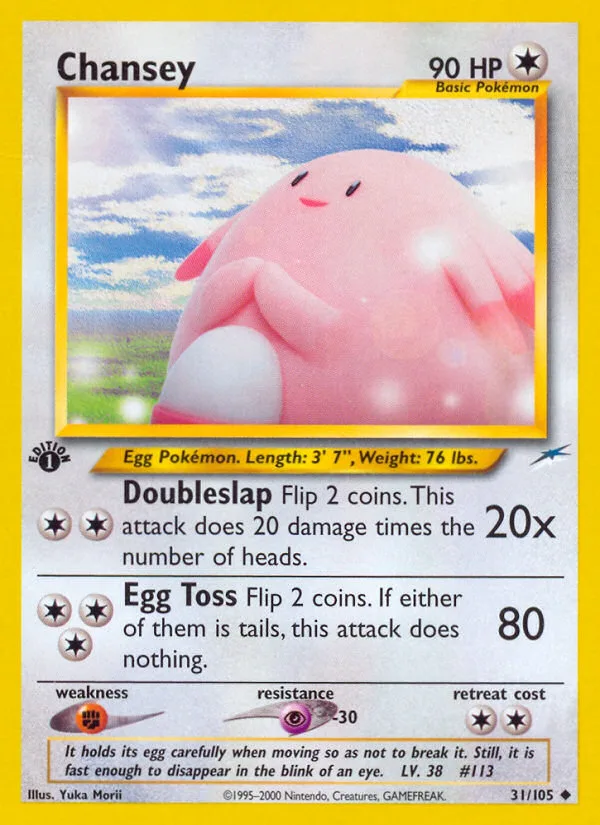 Chansey #31 Neo Destiny Pokemon card