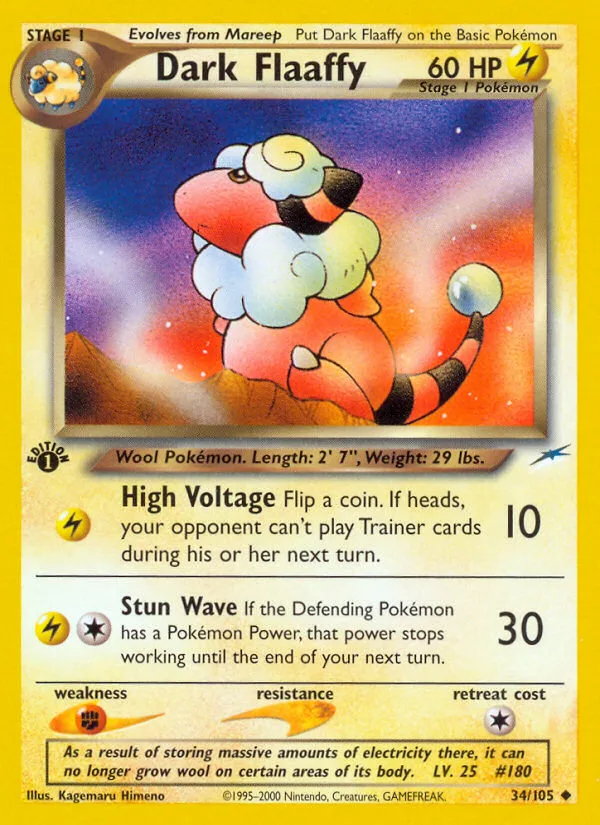 Dark Flaaffy #34 Neo Destiny Pokemon card