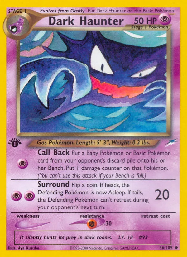 Dark Haunter #36 Neo Destiny Pokemon card