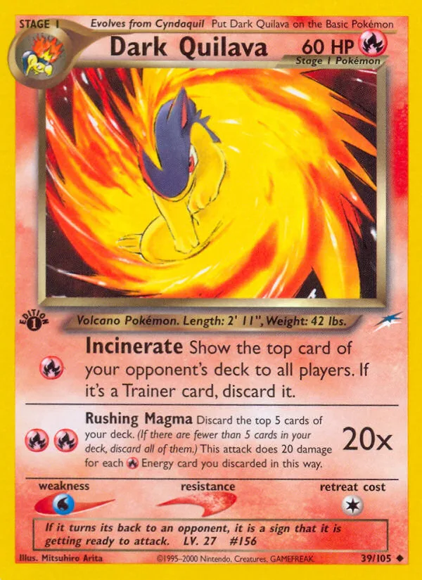 Dark Quilava #39 Neo Destiny Pokemon card